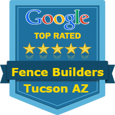 a logo stating the top rated fence company in Tucson AZ